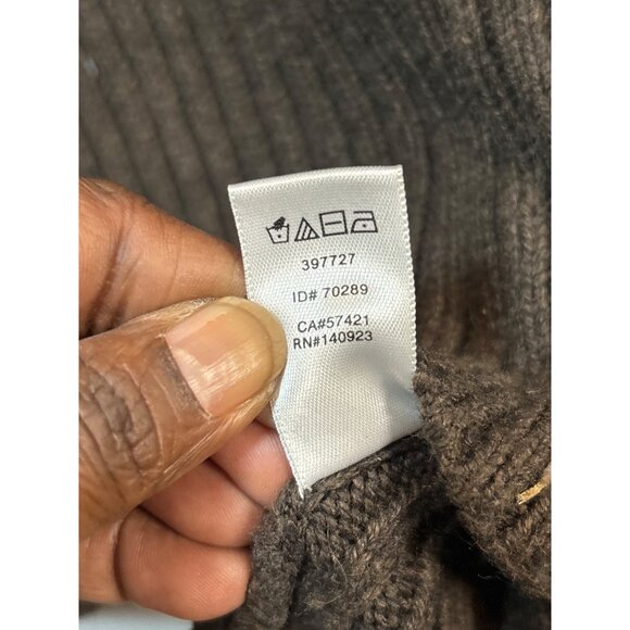 Loft Brown Open Shoulder Knit Sweater Tunic large - Picture 11 of 11